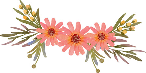 Elegant watercolor flower arrangement