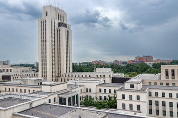 Historic Tower at Walter Reed National Military Medical Center - Bethesda, Maryland [Washington, DC Metropolitan Area - USA] - obrazy, fototapety, plakaty