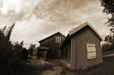 Obraz premium Abandoned mining village. Kongsberg,Norway
