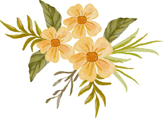 beautiful watercolor flower arrangement