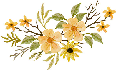 beautiful watercolor flower arrangement