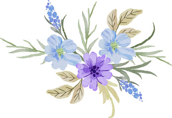 elegant watercolor flower arrangement