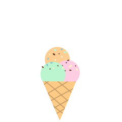 Ice Cream Icon Pastel Color.