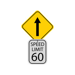 a vector in the form of a traffic sign symbol or icon