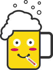 beer icon thin line for web and mobile, modern minimalistic flat design.
