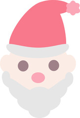 Big Christmas Santa Claus and New Year's costume set of funny cartoon Santa with different moods. isolated on a white background