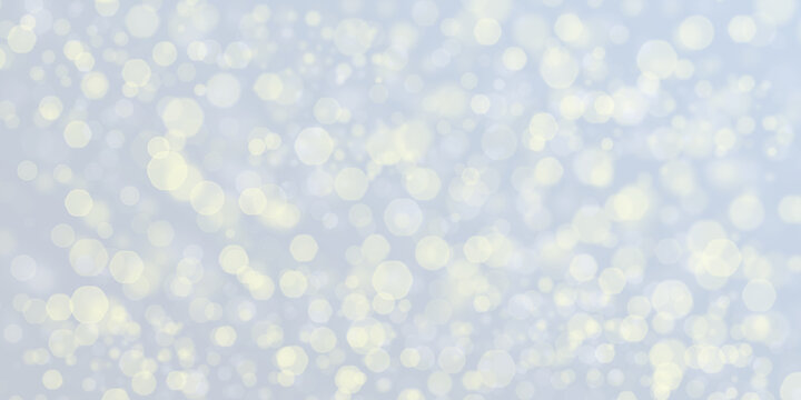 Christmas winter sky with bokeh lights effect background