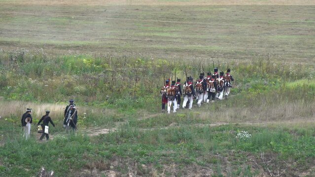 Napoleon's army on the march