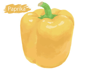 水彩風の野菜、パプリカ。ベクターイラスト素材