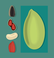 nuts and beans icon collection