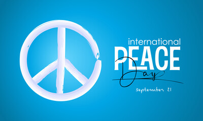 Vector illustration design concept of International day of peace observed on every september 21.