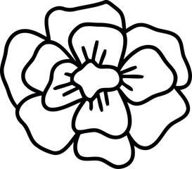 botanical wildflower line art