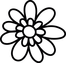 botanical wildflower line art