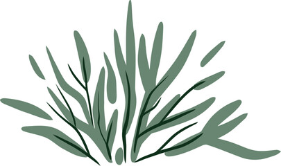 Flat botanical leaves illustration