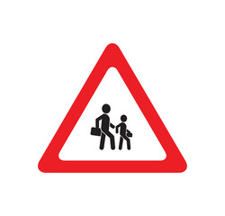 school zone warning sign	