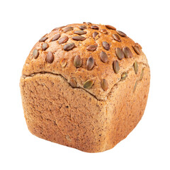 loaf of hemp bread with pumpkin seeds