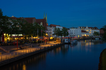 sunset over lubeck
