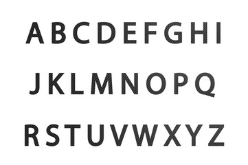Set of multicolored letters and numbers.