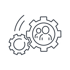 influence technology. Vector linear icon isolated on white background.