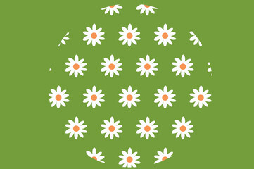 Delicate background with chamomiles. Associates with summer and lightness.
