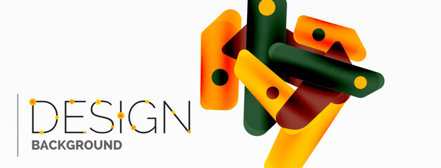 Tech minimal geometric wallpaper. Creative abstract background. Ribbon style stripes vector illustration for wallpaper banner background or landing page