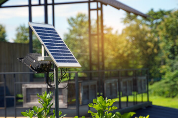 -	Solar cells that villagers have installed for use at the garden house, where there is no electricity. Concept use of renewable energy and conservation of energy and environment 