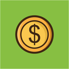 dollar sign icon button