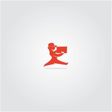 Delivery man icon