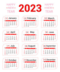 Unique And Modern Calendar Design Template 2023 