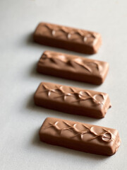 Delicious milk chocolate candy bars