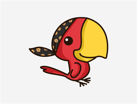 Pirate parrot cartoon