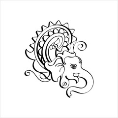 Ganesha Pen Ink Style M_2204018