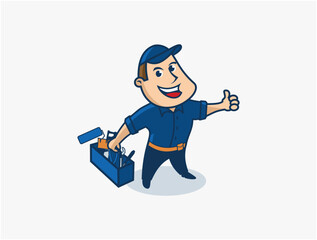 Obraz premium Plumbing character design