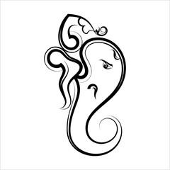 Ganesha The Lord Of Wisdom Calligraphic Style M_2208024