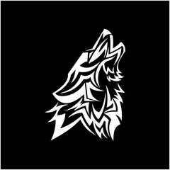Tribal wolf design