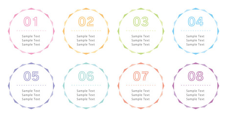 ナンバリング　シンプル　フレーム　セット