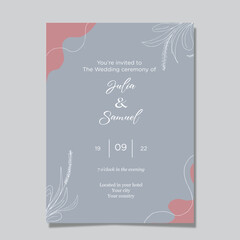 Wedding invitation card