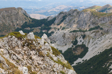 Panoramic view from the summit of Monte Terminillo in Lazio Italy