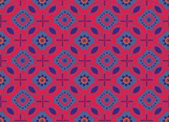 Indonesian batik motif with a very distinctive plant pattern. Exclusive vector for design