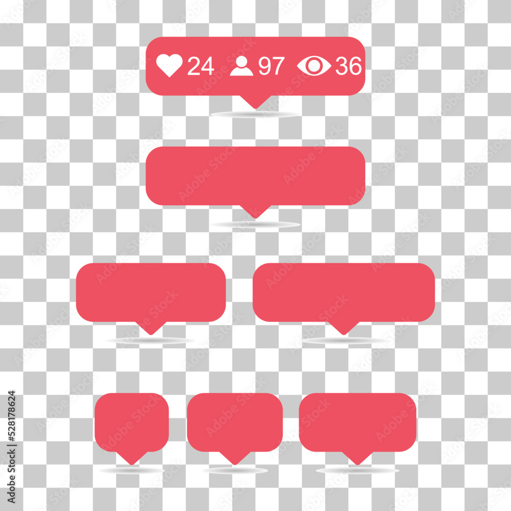 Poster set of interface buttons web design shadow, social media icon symbol, vector illustration