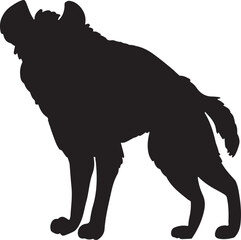 Hyena silhouette icon. Wild animal outline contour style image. Hand drawn isolated image for prints, designs, cards. Web and mobile