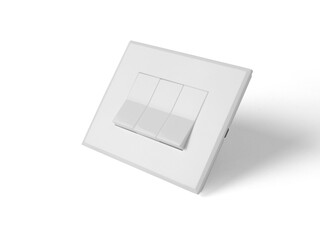 light switch board isolated on white