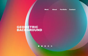Abstract liquid background for your landing page design. Web page for website or mobile app wallpaper