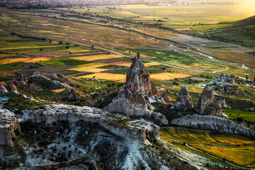 Views from a balloon of Cappadocia, Turkey