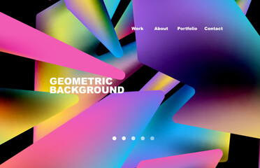 Broken pieces abstract background. Trendy background for your landing page design, concept of web page design for website and mobile website