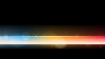 Rainbow Speed Rays Effect, With Bokeh Lights and Sparkles