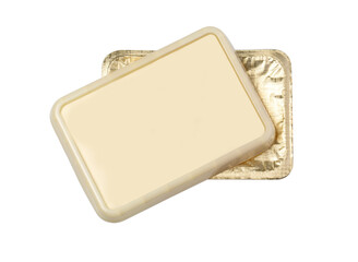 container for butter, melted cheese or margarine spread. - obrazy, fototapety, plakaty