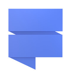 Speech bubble. 3D text box.