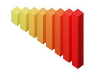 3D素材_シンプルな棒グラフ