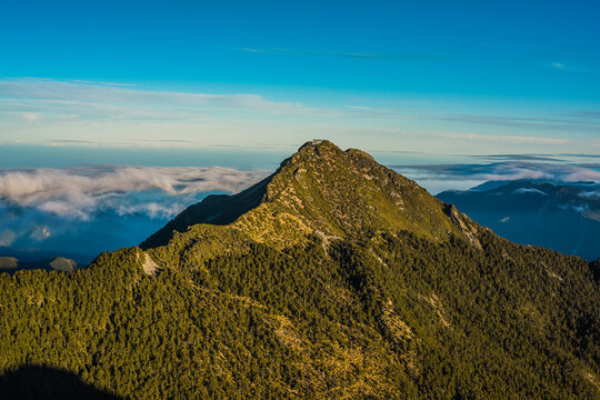 Landscape View Of Yushan Mountains On The Trail To Mt. Jade East Peak, Yushan National  Park, Chiayi, Taiwan
